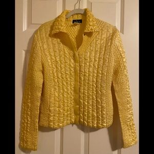 EUC u b u yellow textured jacket.